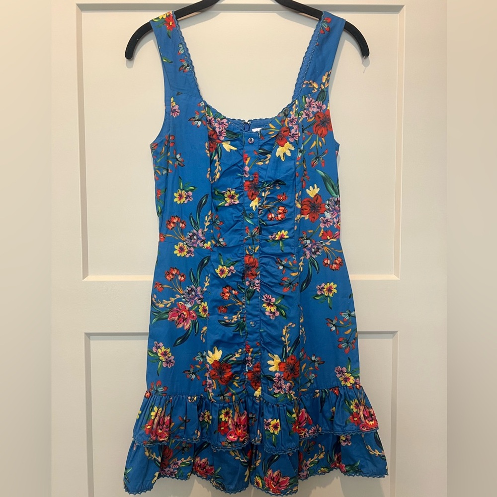 Parker blue floral dress size 0